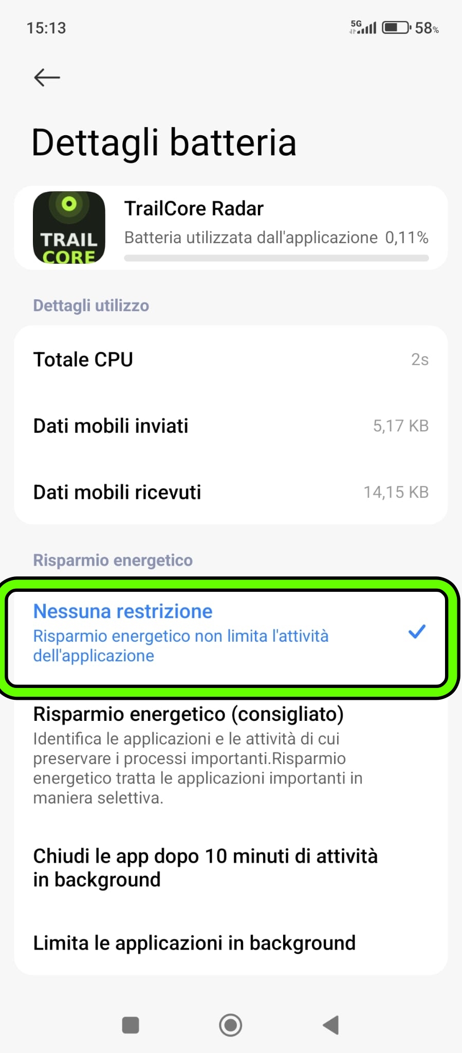 Dettagli batteria