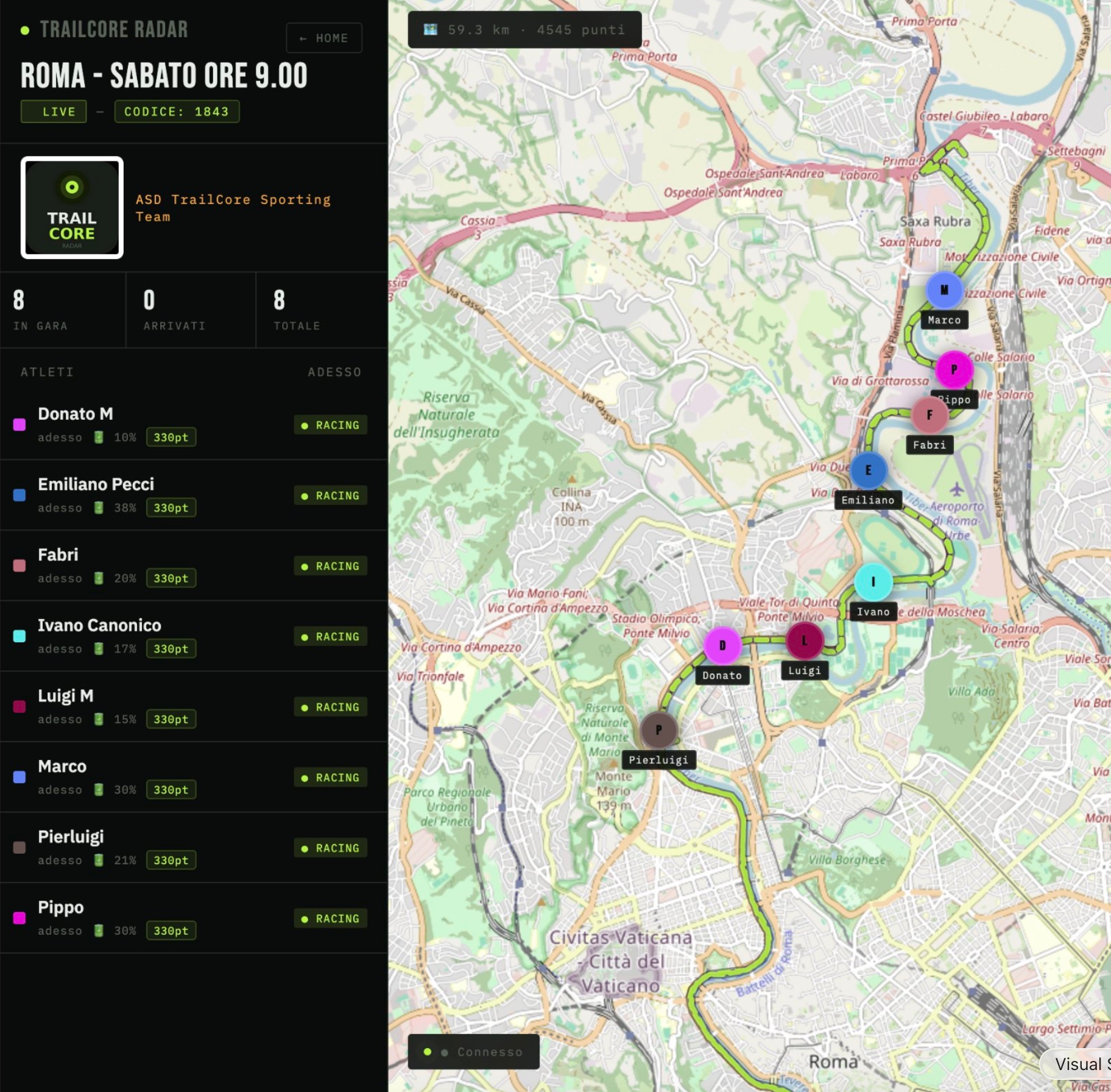 Viewer con mappa e traccia GPX